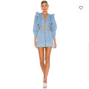 Free People Imogene mini dress in May Blue Large